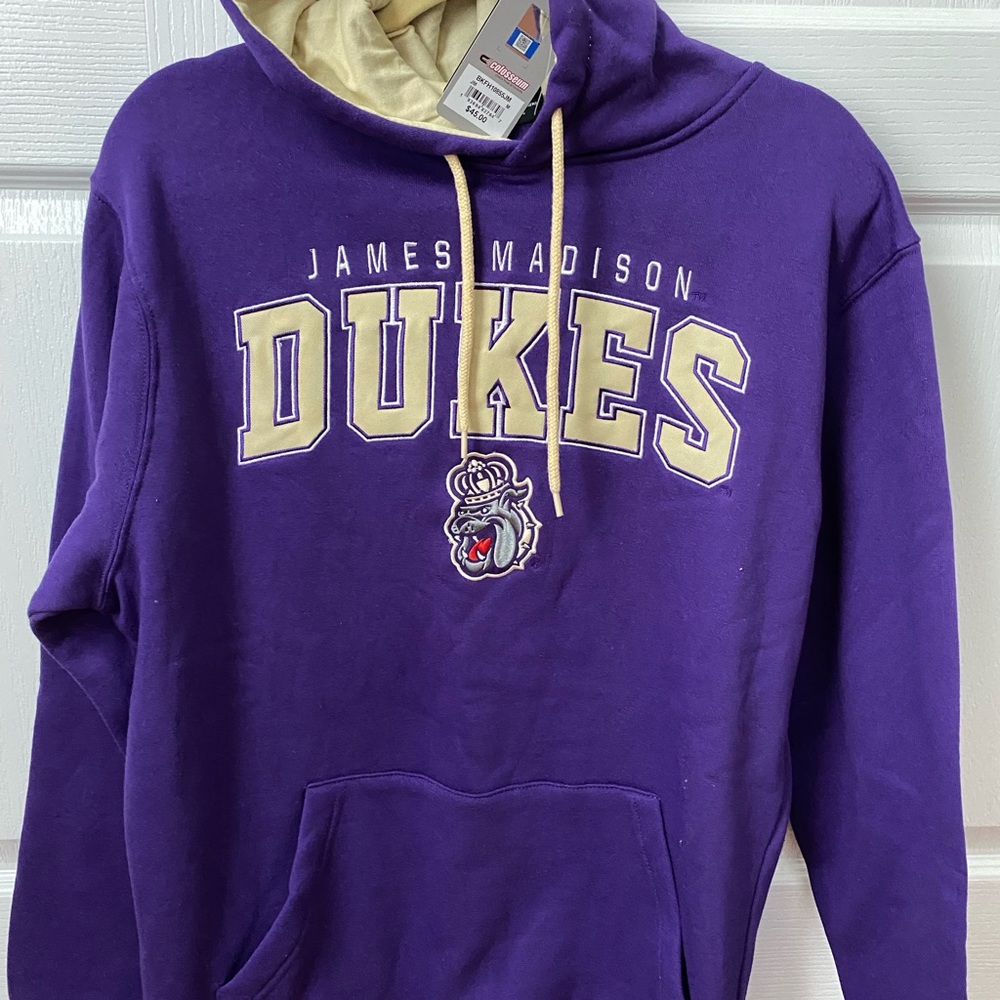 Purple JMU James Madison Dukes Size Medium Hoodie